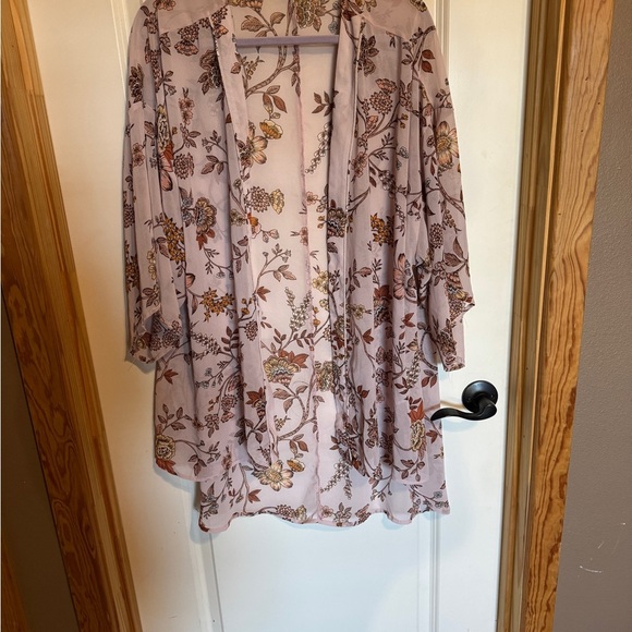 Floral Sheer Kimono Cardigan Maurice Women Size 0/1X - Picture 1 of 7